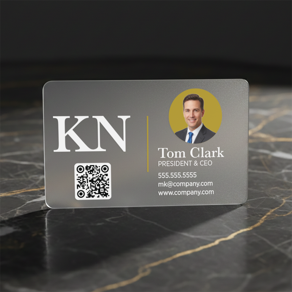 Frosted Plastic Card Close-up